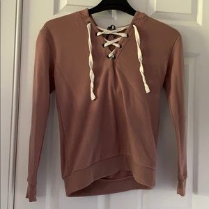mauve/pink hoodie